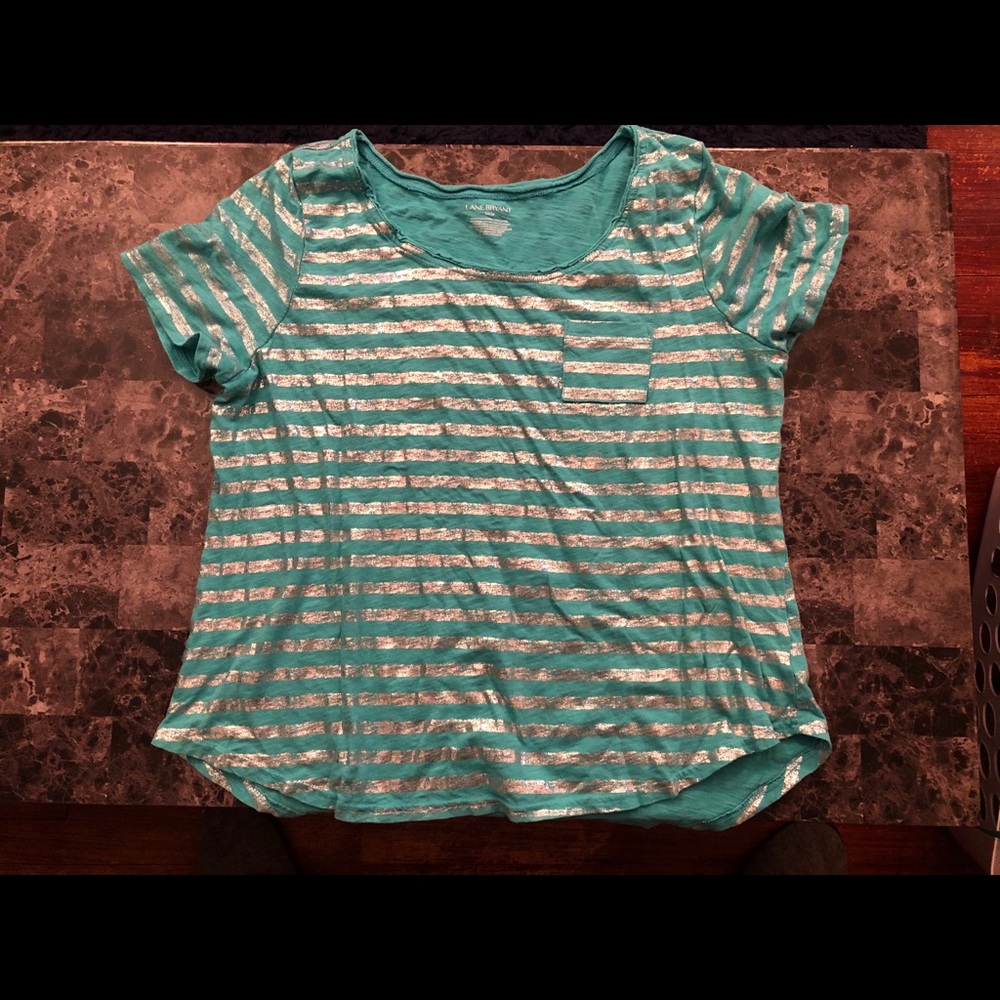 Turquoise & silver t-shirt